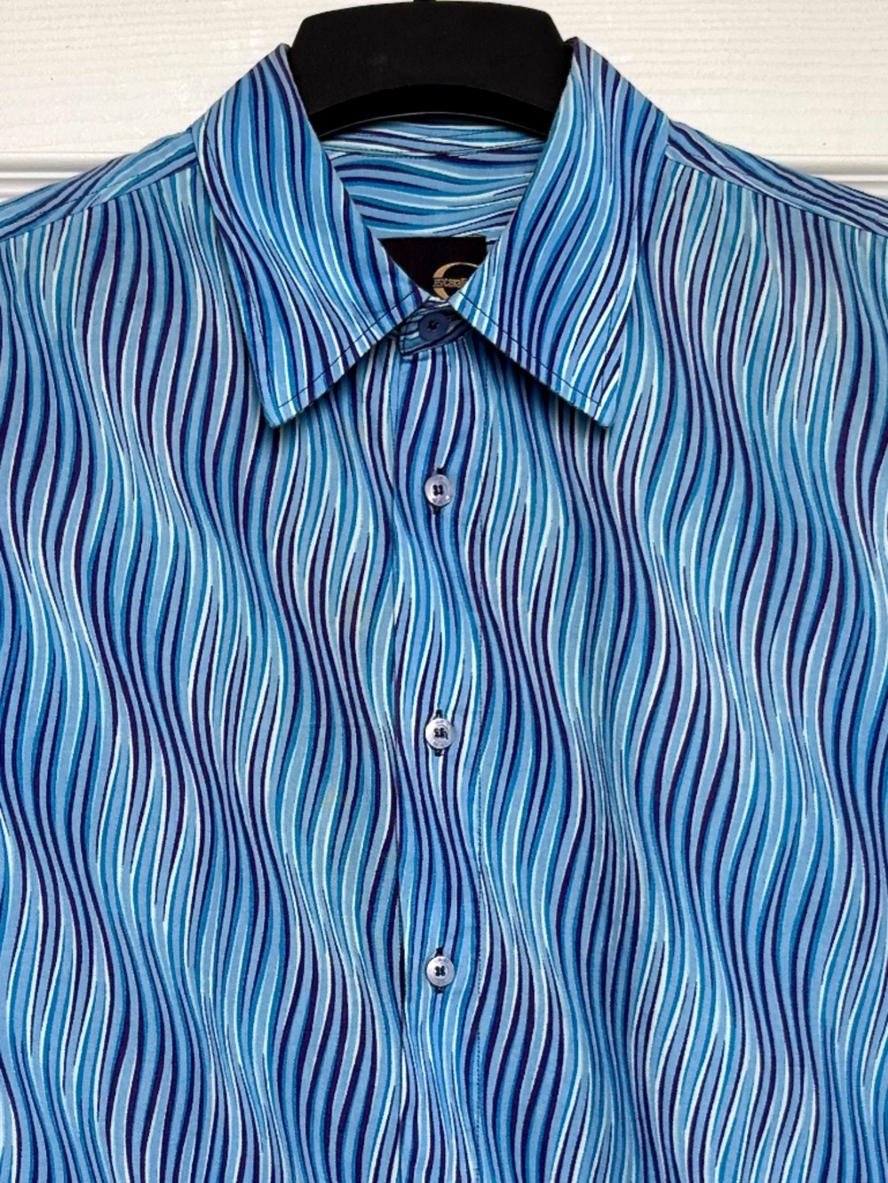Just Cavalli Rare Vintage 2000 Era Mens Multi-Color Button-Up Short Sleeve Shirt